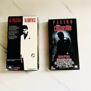 Al Pacino Scarface & Carlito's Way VHS Set